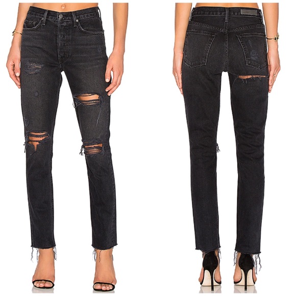 GRLFRND Denim - NWT GRLFRND Karolina Black Destroyed Skinny Jeans